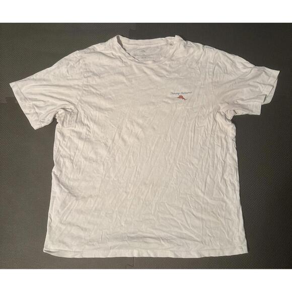 Tommy Bahama Red White And Greens Golf Themed White Tee Shirt Men’s Size Medium - Picture 1 of 5